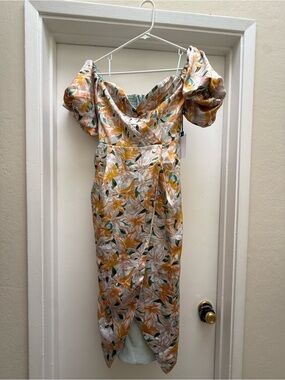 ASTR Floral Mint and Yellow Summer Dress